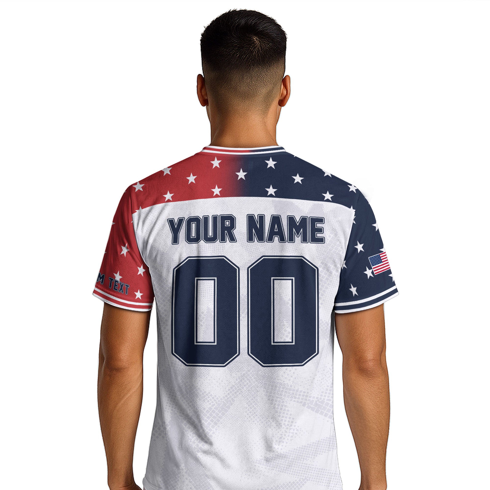 Custom USA Soccer Jersey White American Football Shirt Sports Fan Gear Name Men