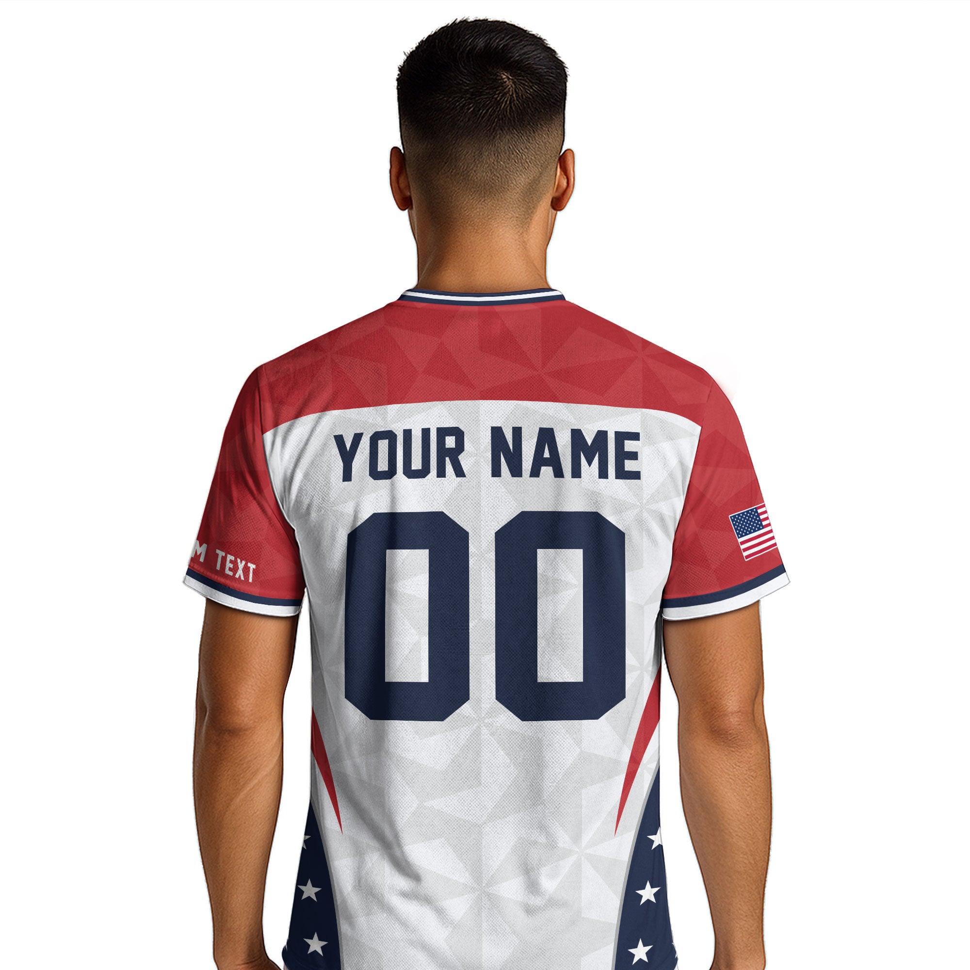 USA Soccer Jersey White Personalized American Football Shirt Eagle Pattern Team Men