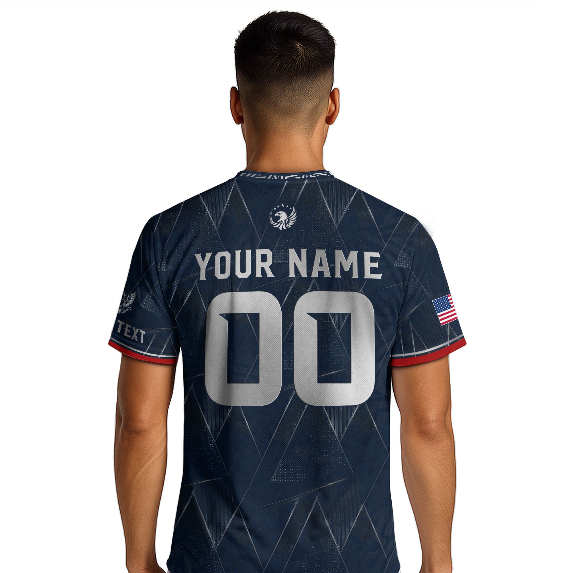 Personalized Patriotic USA Soccer Shirt Custom Adult Name Number Graphic Team Uniform