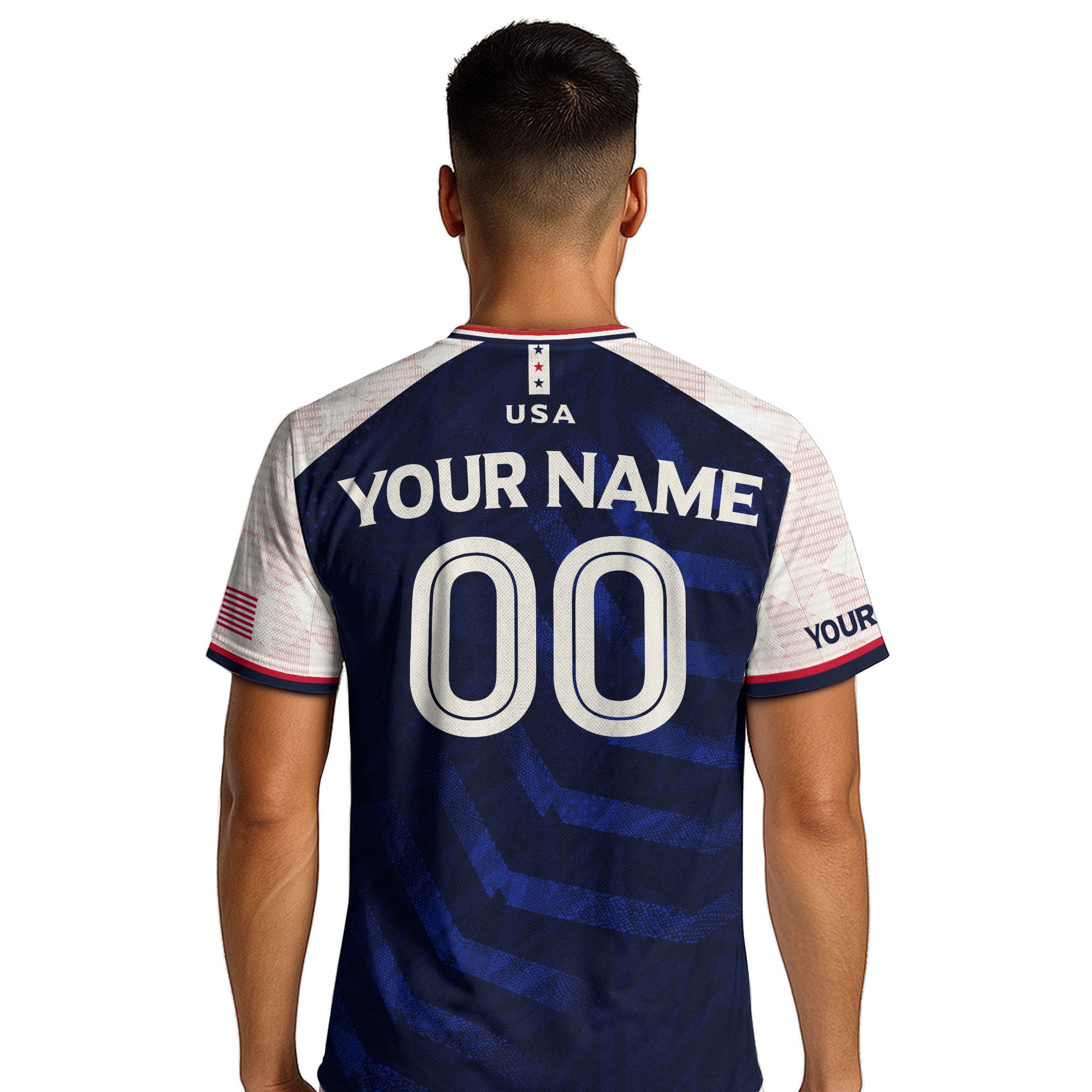 Custom Dark Blue USA Soccer Jersey - Personalized Name & Number American Sports Gear