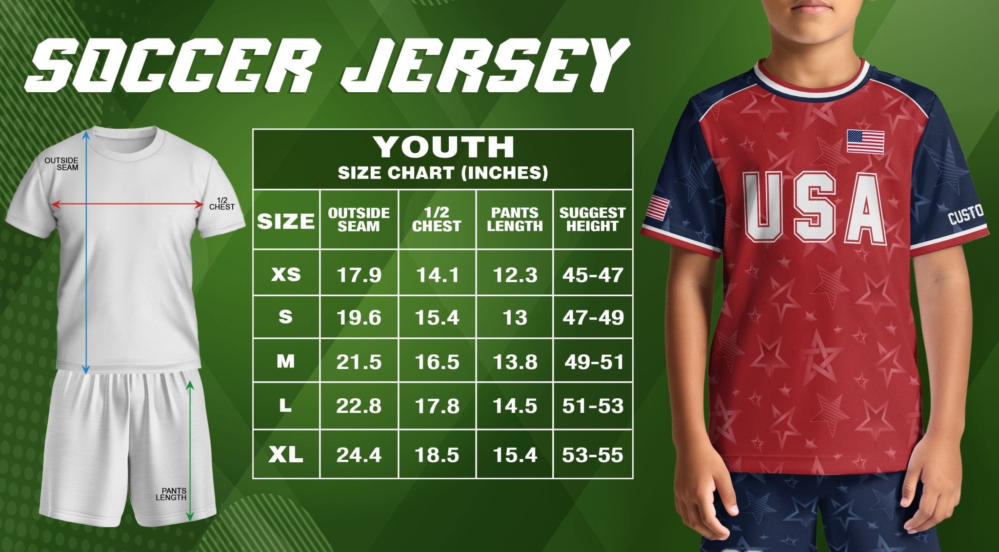 USA Custom Kid Soccer Jersey Heritage Collection Red Star Personalized Youth Sport Top - Rust Field Wear