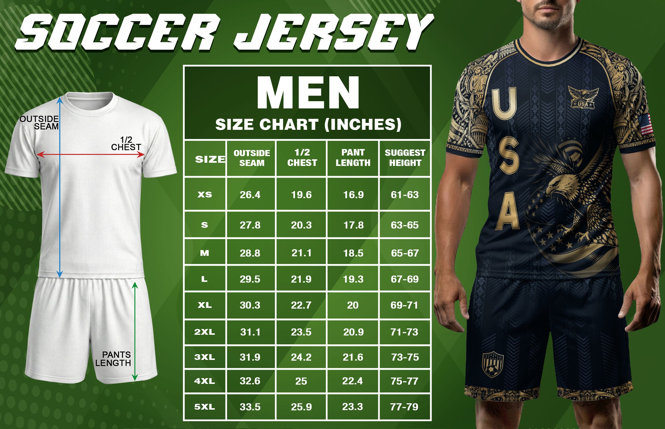 Navy USA Soccer Jersey Patriotic Eagle Statue of Liberty Football Shirt Men Women