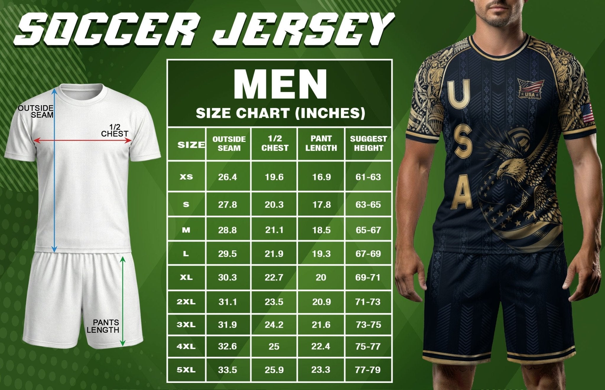 Adult Soccer Jersey Blue Edition Elite Eagle Emblem Patriotic Athletic Sport Top - Rust Field Wear