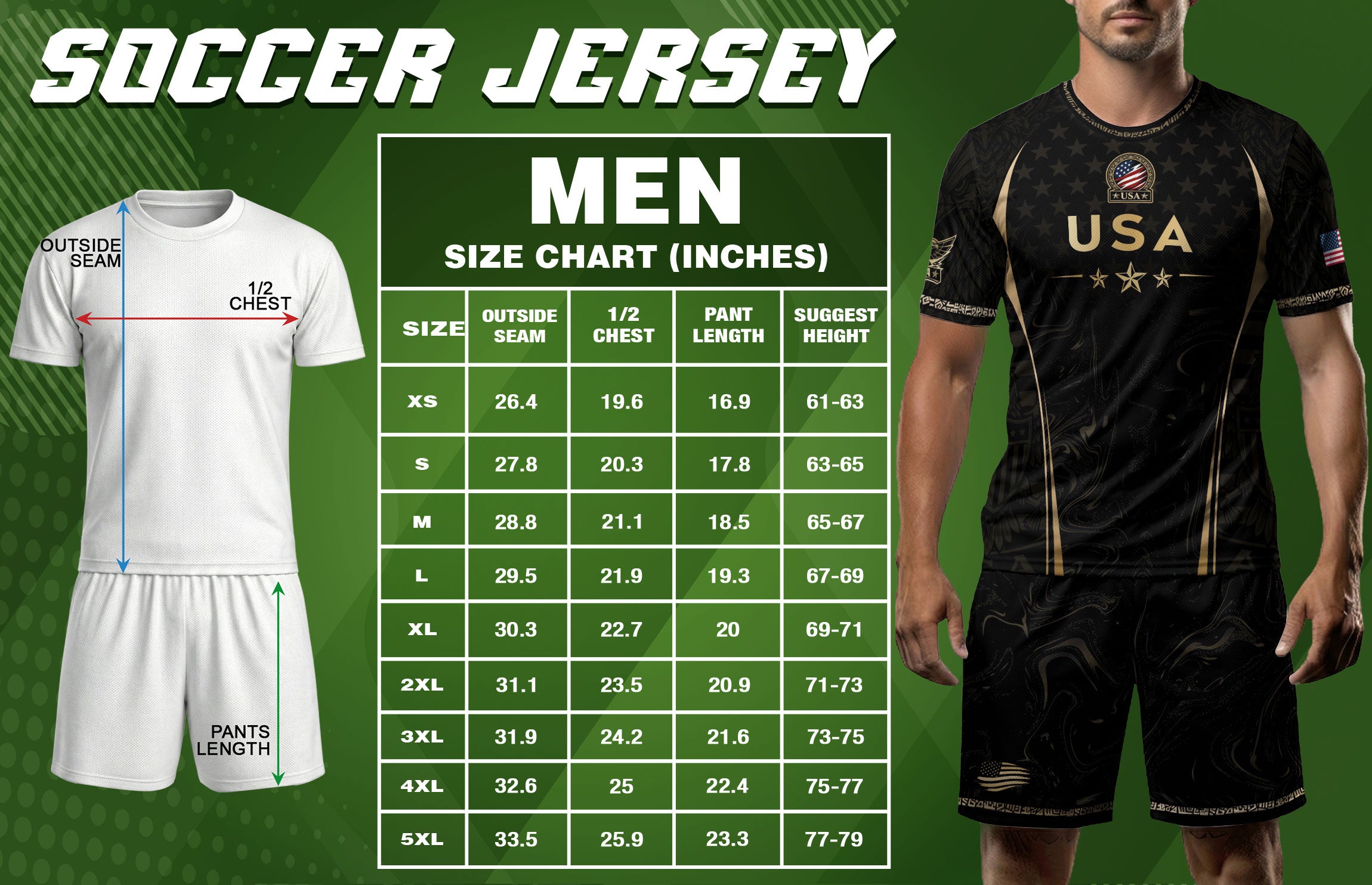Adult Soccer Jersey Black Gold Style Iconic USA Eagle Graphic Team Training Shirt