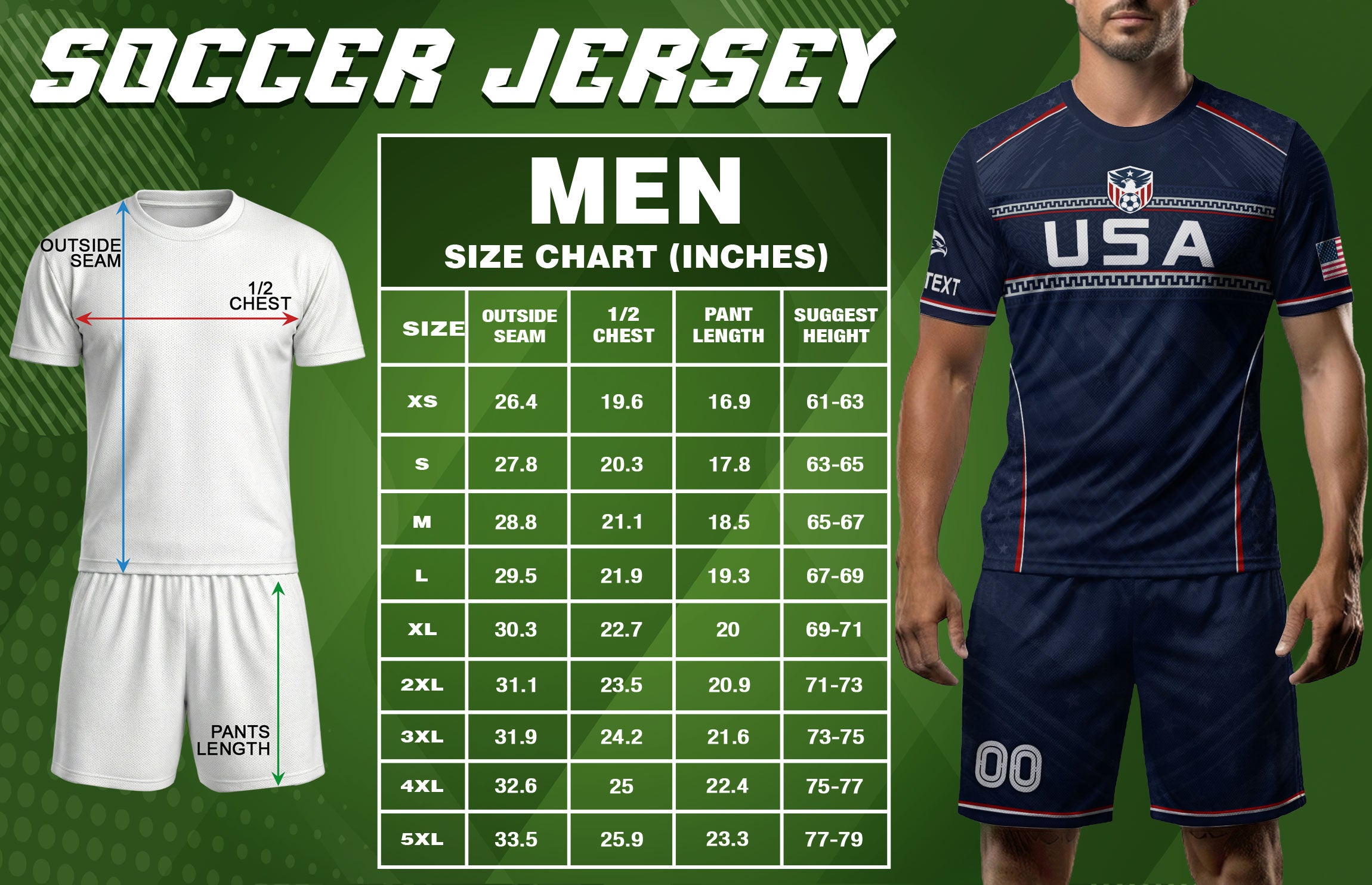 USA Soccer Jersey Custom Name Number Patriotic Navy Blue Athletic Sportswear Outfit