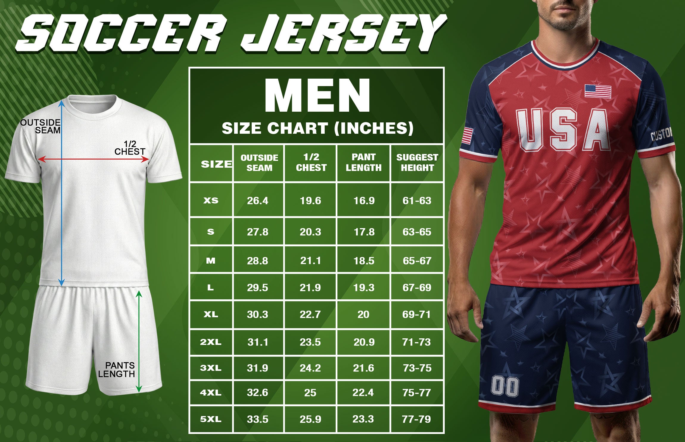 Custom Name Number USA Soccer Jersey Red Raglan Patriotic Stars Football Team Shirt