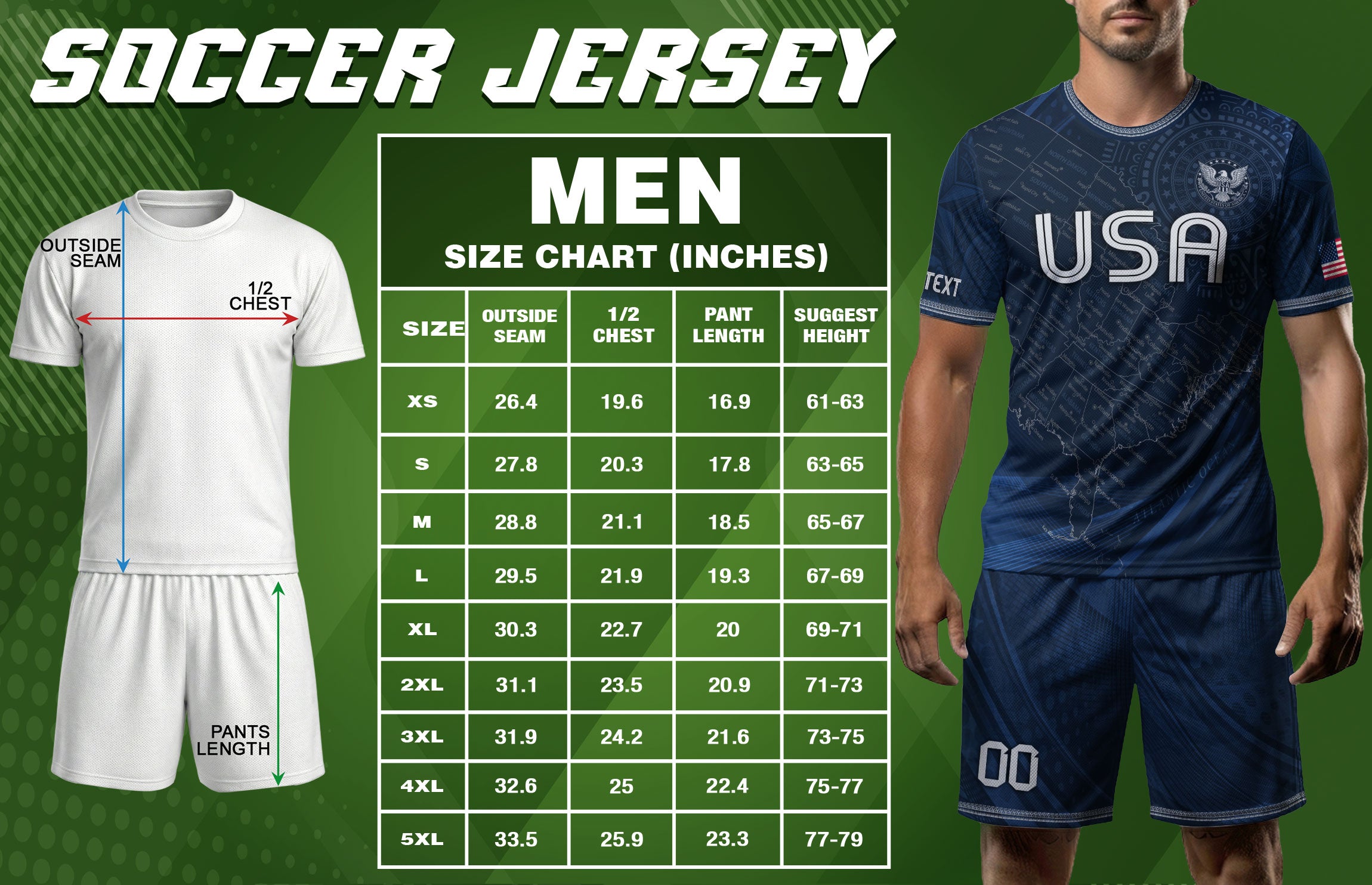 Personalized USA Soccer Jersey Custom Name Number Vintage Map Navy Blue Sportswear Outfit