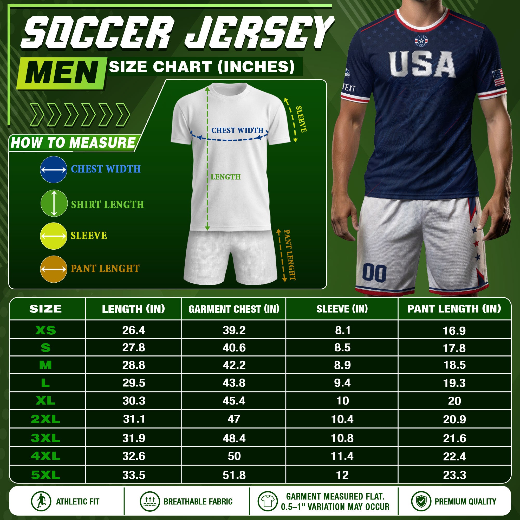 Custom Name Number USA Soccer Jersey Liberty Patriotic Navy Blue Football Team Shirt