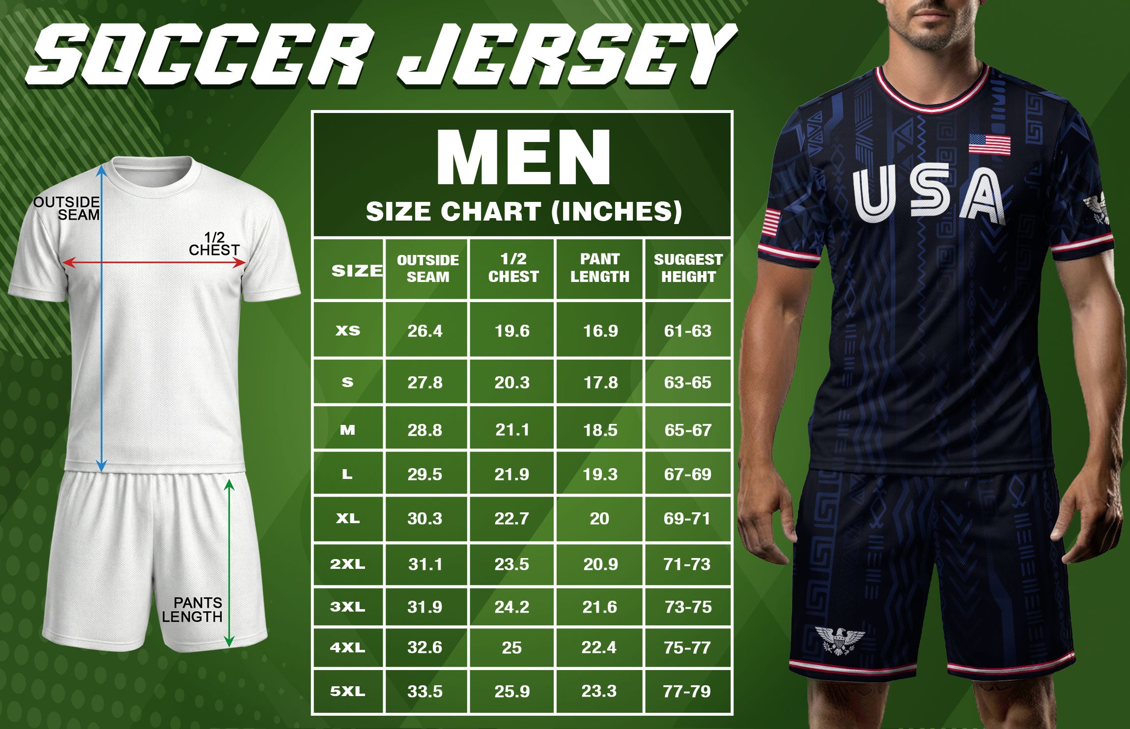 USA Soccer Jersey Adult Eagle Crest Patriotic Football Shirt Navy Blue Fan Edition
