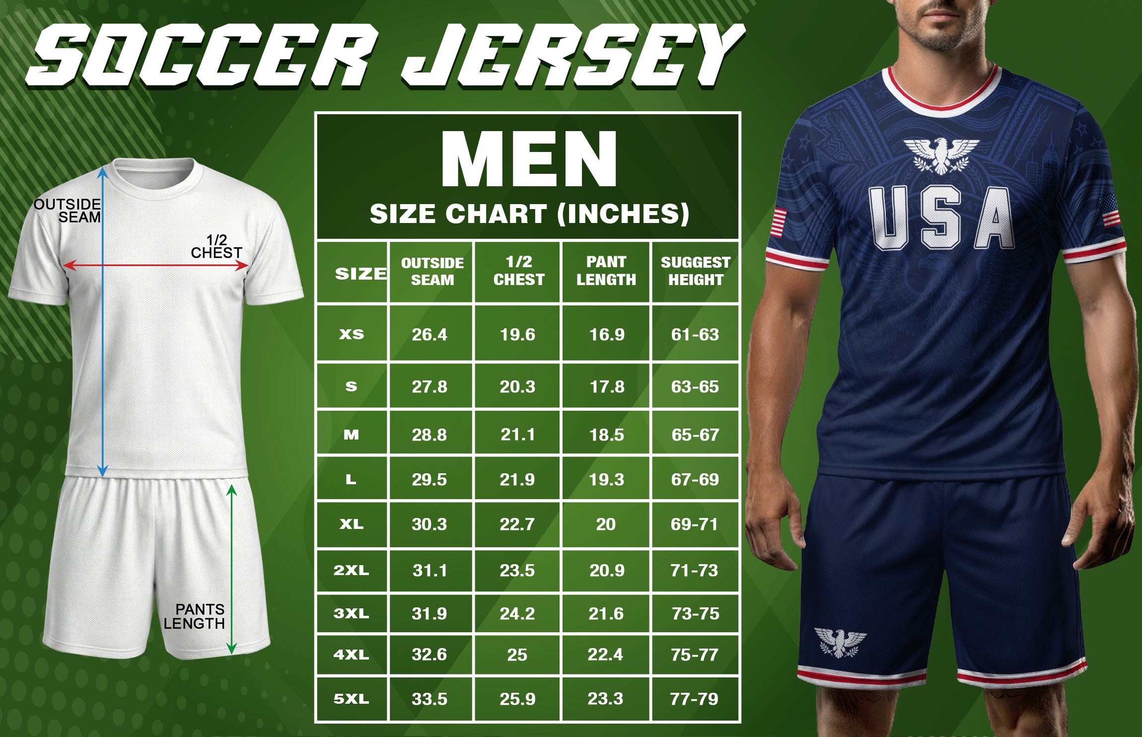 USA Eagle Patriotic Soccer Jersey Adult Navy Blue American Flag Independence Shirt