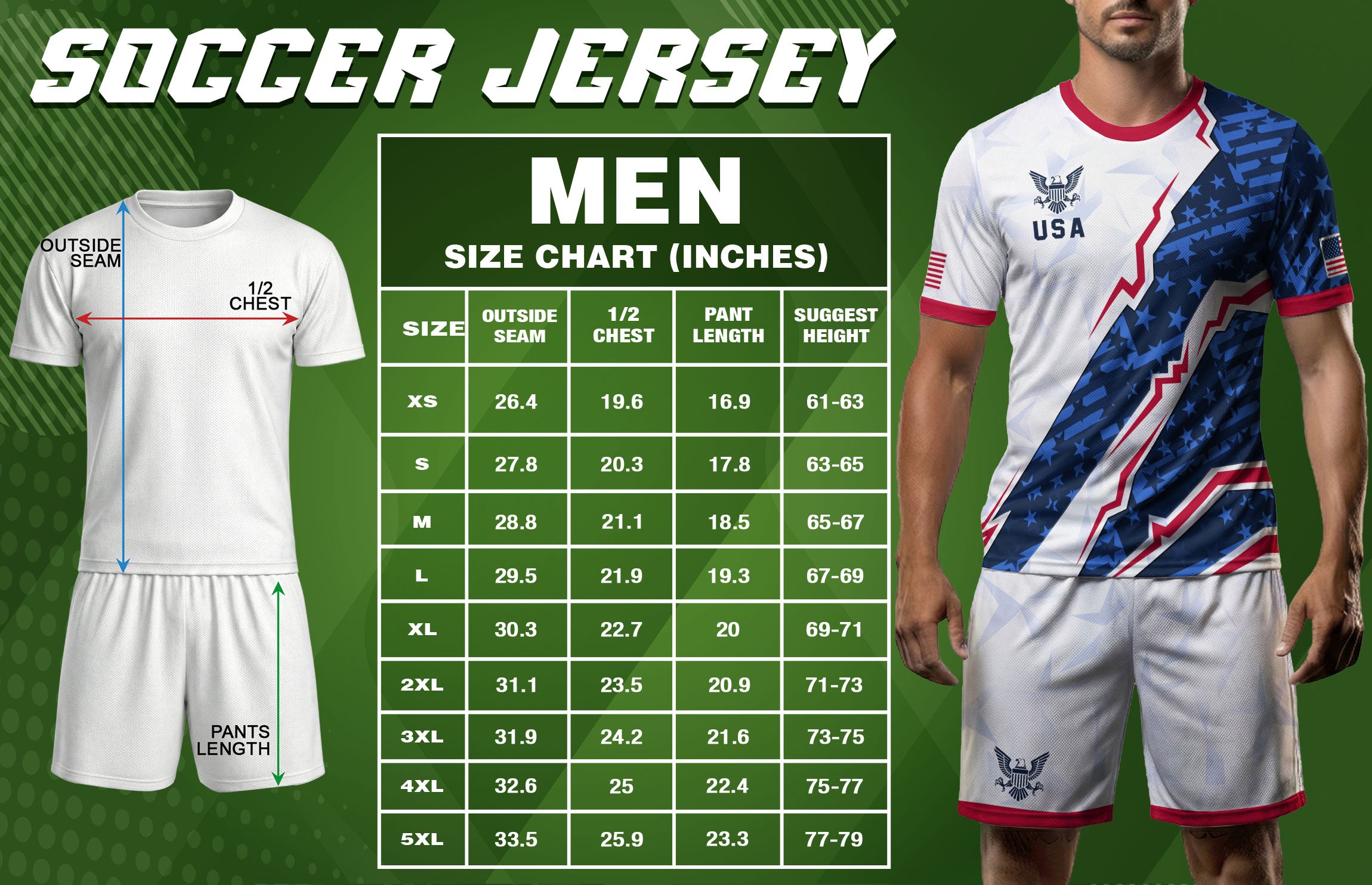 USA Eagle Soccer Jersey Adult American Pride Patriotic Soccer Fan Graphic Shirt