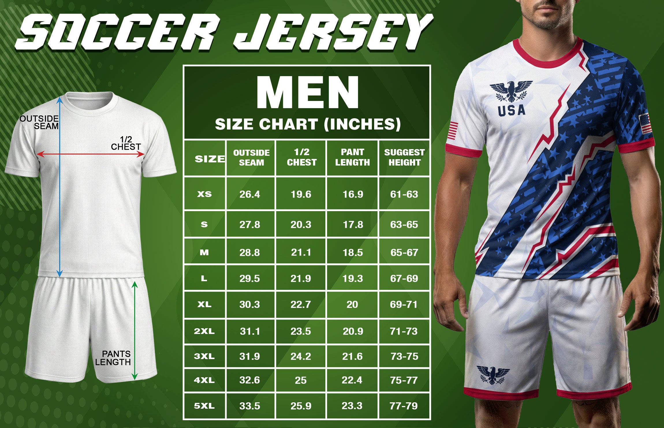 USA Eagle Soccer Jersey Adult American Pride Patriotic Soccer Fan Graphic Shirt