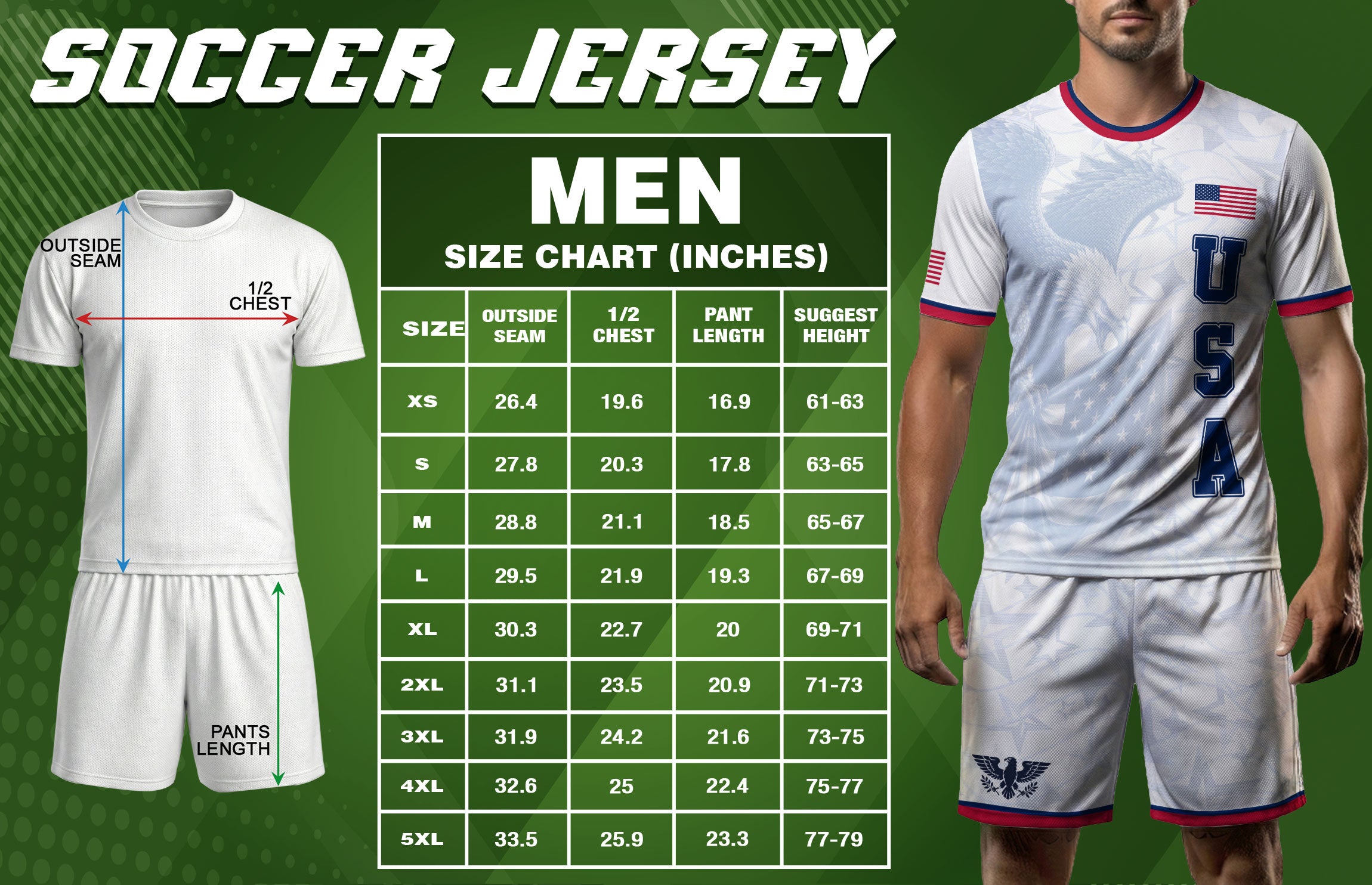 USA Eagle Soccer Jersey Adult Patriotic American Flag Soccer Fan Independence Day Shirt
