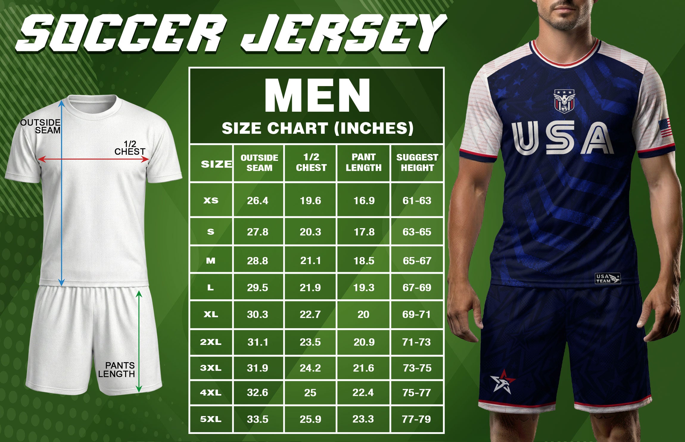Adult USA Soccer Jersey Navy Blue Patriotic Big Chevron Graphic United States Fan Shirt