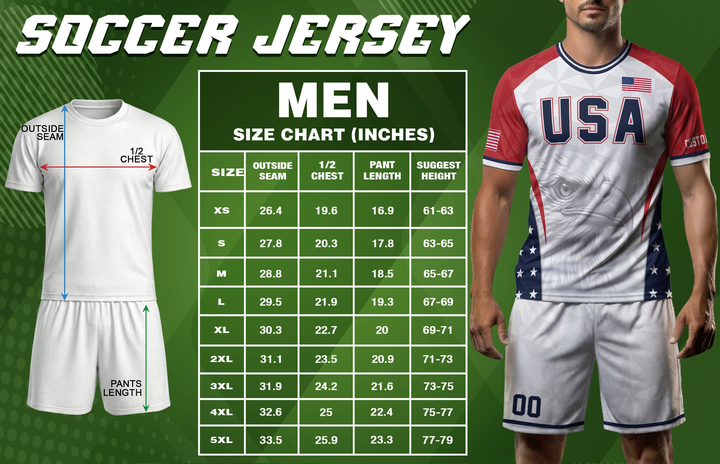 USA Soccer Jersey White Personalized American Football Shirt Eagle Pattern Team Men