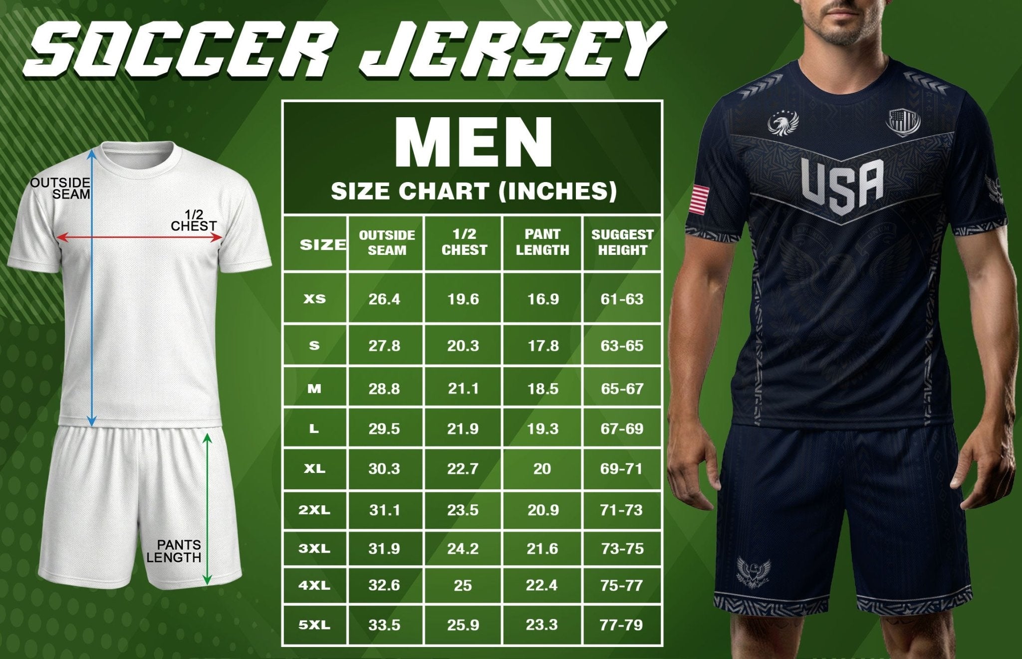 Adult Soccer Jersey Blue Patriotic Style - Bold Eagle Graphic Team Performance Shirt - Rust Field Wear