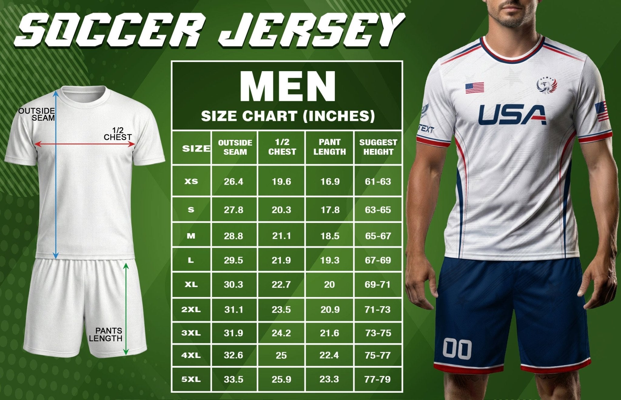 Custom White USA Soccer Jersey Personalized Adult Name Number Patriotic Sports Uniform - Rust Field Wear