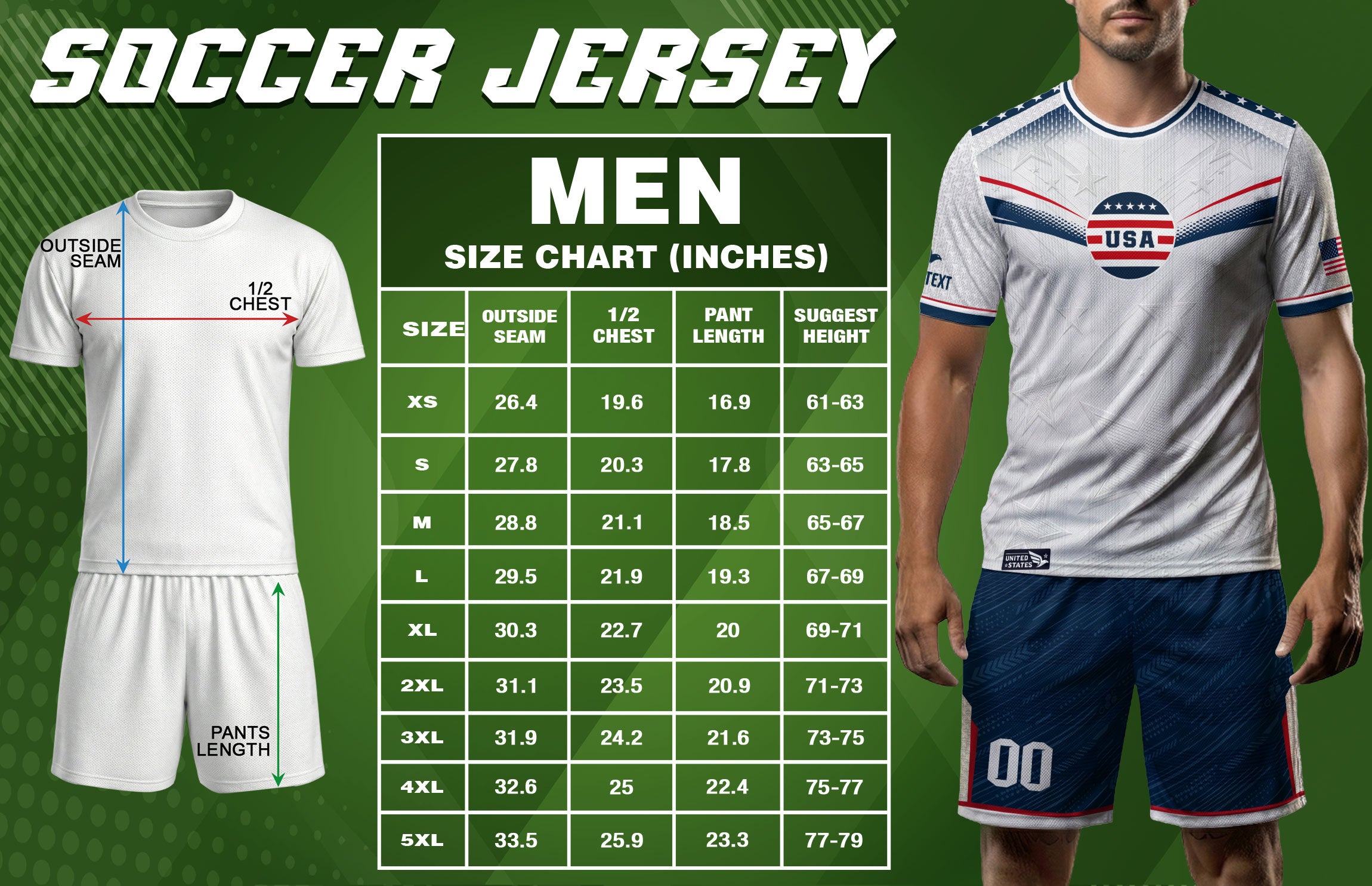Personalized USA White Soccer Jersey - Custom Name & Number Patriotic Sports Gear