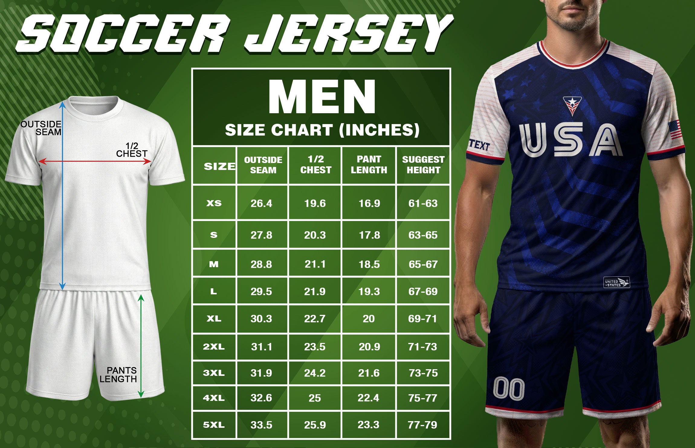 Custom Dark Blue USA Soccer Jersey - Personalized Name & Number American Sports Gear