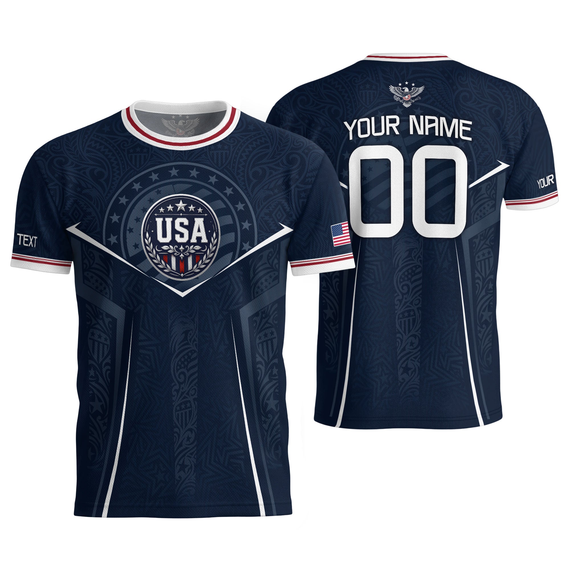 USA Soccer Jersey Custom Name Number Vintage Map Patriotic Cream Football Team Shirt