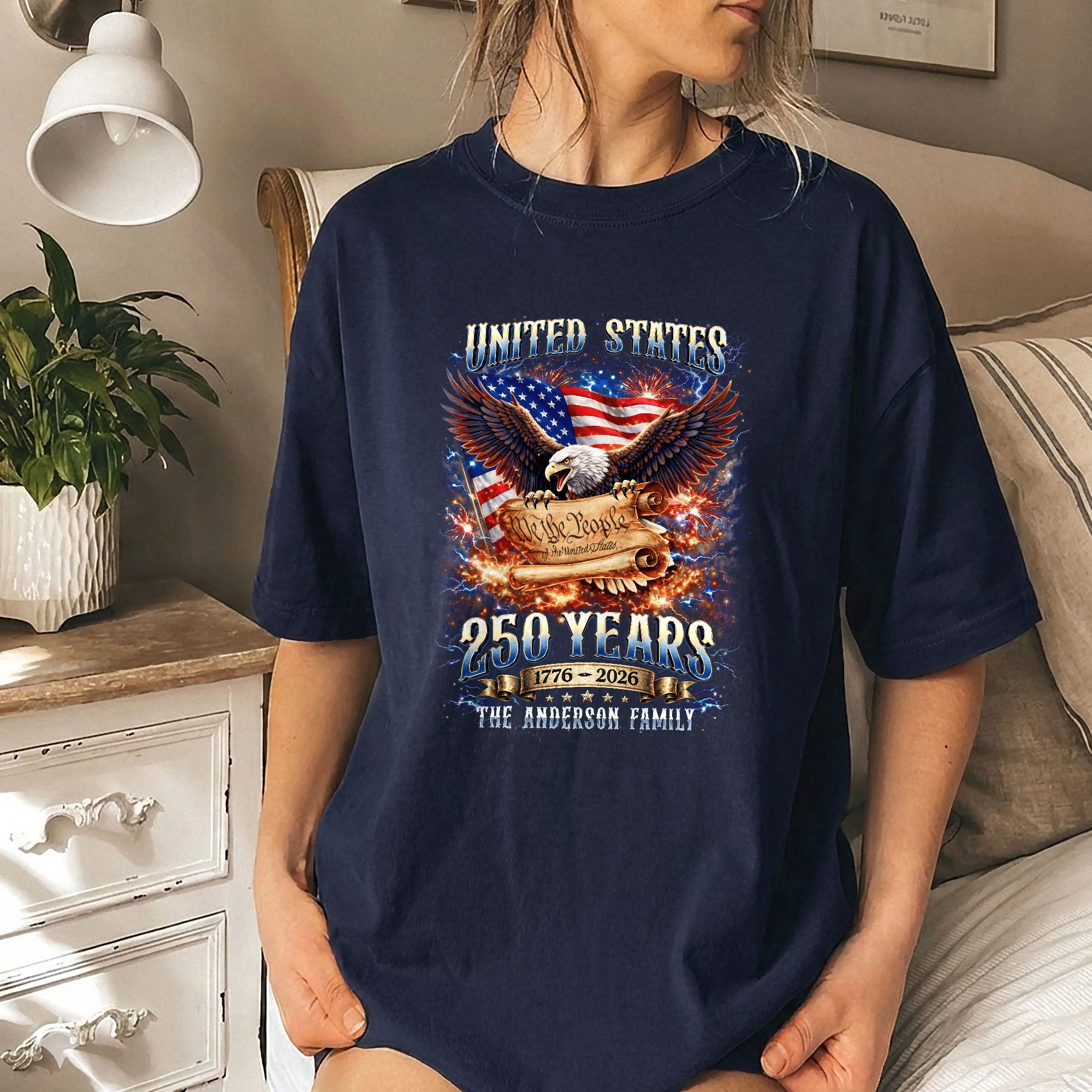 United States 250th Anniversary Shirts Personalized Custom Family Name Group Apparel