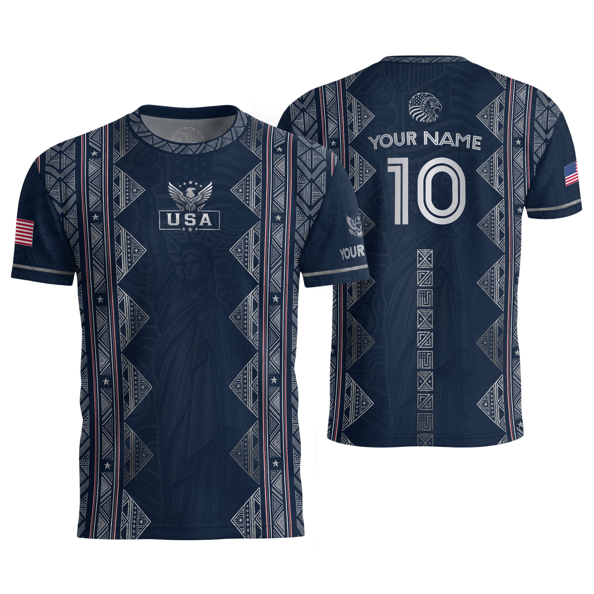 Personalized USA Soccer Jersey Adult Custom Name Number Patriotic Sports Team Uniform