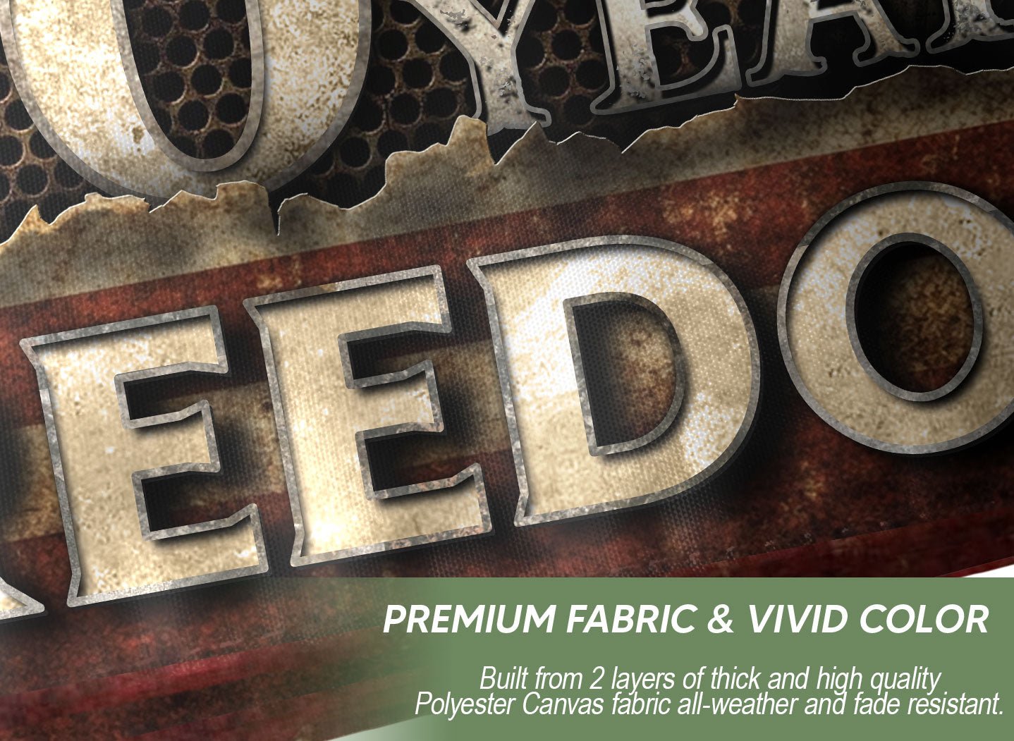 250 Years of Freedom Flag 1776–2026 – Double-Sided Patriotic American Décor - Rust Field Wear
