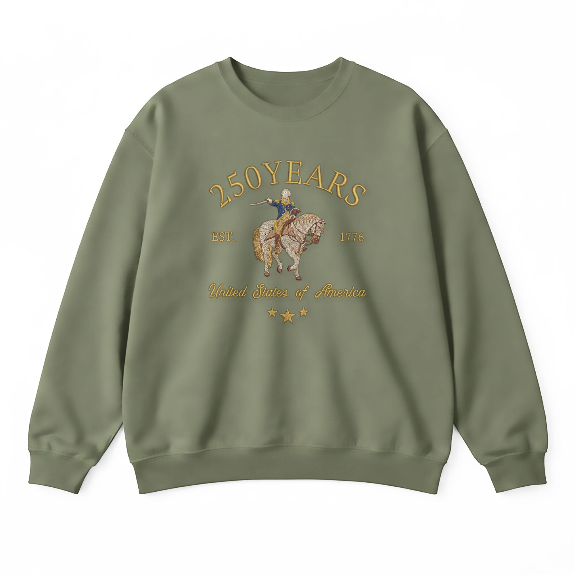 Vintage USA 250th Anniversary 250 Years Embroidered Sweatshirt 1776-2026 Patriotic
