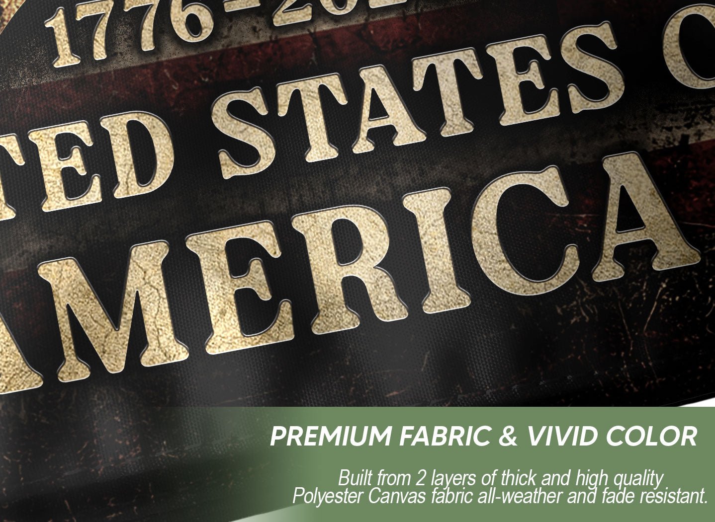 USA 250th Anniversary Flag 1776–2026 – Vintage American Flag with Liberty Crown Design - Rust Field Wear