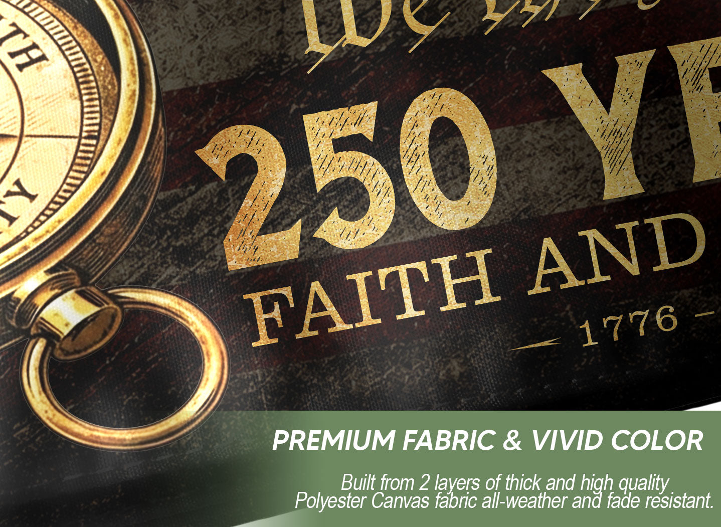 We The People 250 Years Cross Flag 1776–2026 – Faith and Freedom Christian Patriotic Outdoor Flag