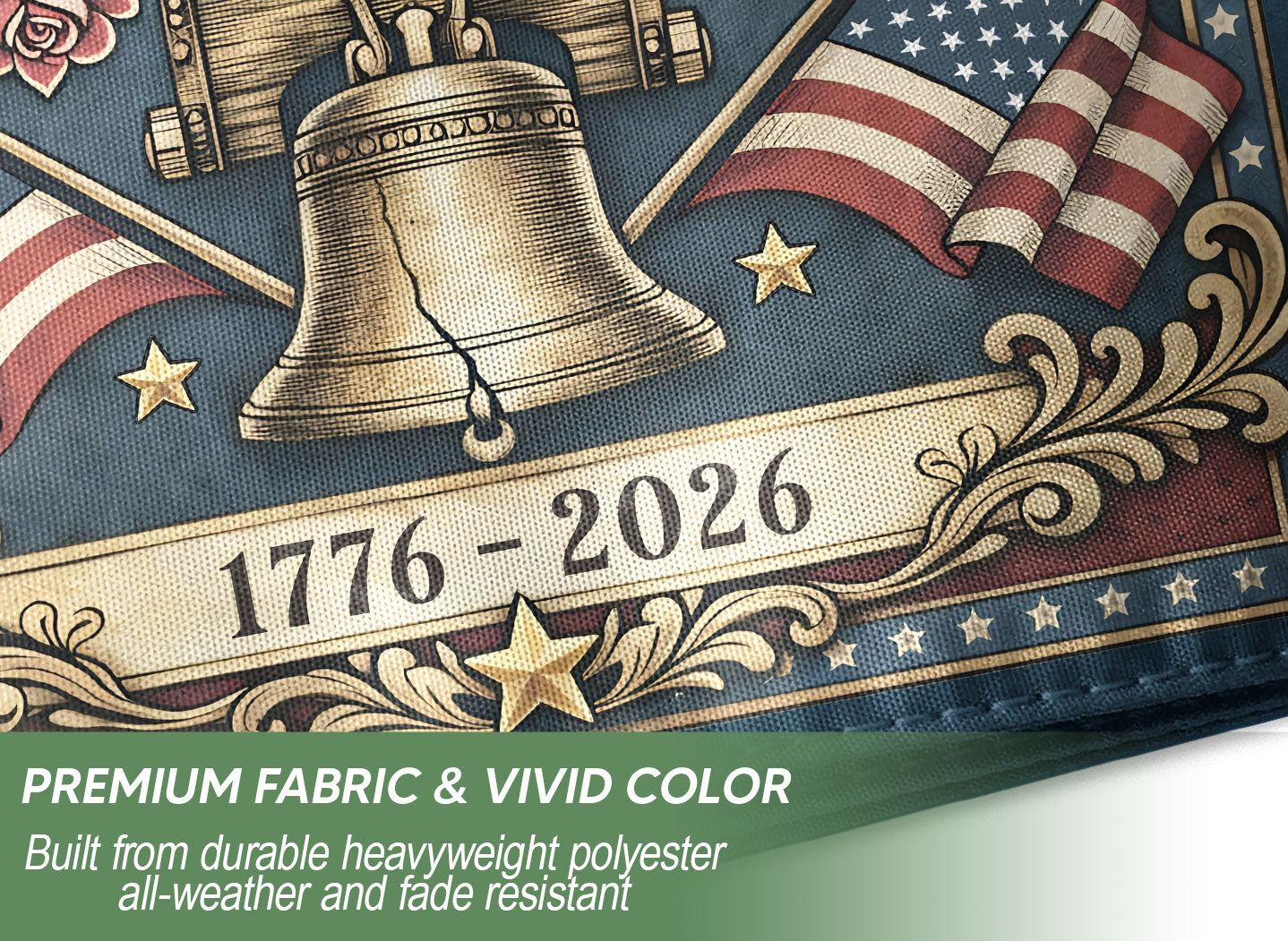 United States USA 250th Anniversary 1776-2026 Garden Flag – We The People Bald Eagle & Liberty Bell 250 Years Double Sided