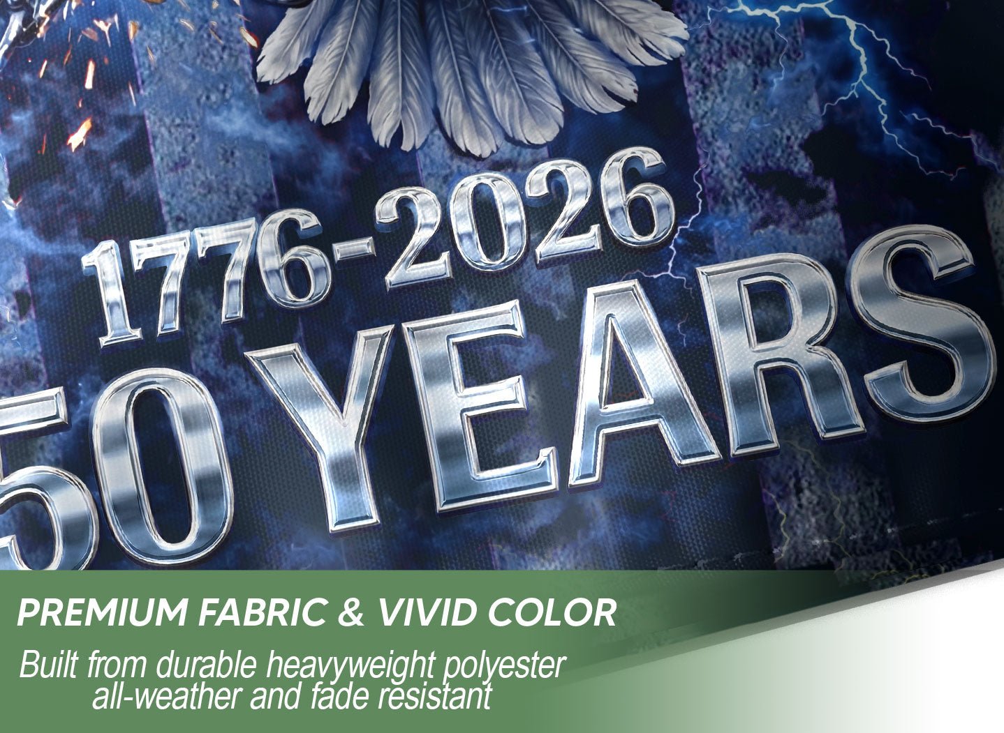 America 250th Anniversary Garden Flag - Patriotic Freedom Eagle 1776-2026, 250 Years Double Sided Outdoor Decor - Rust Field Wear