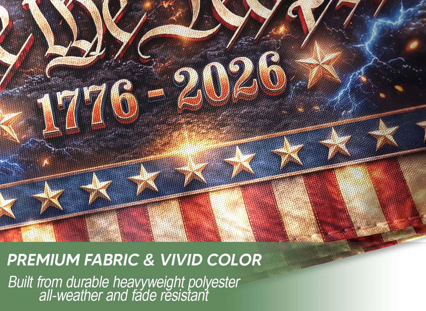 We The People 250 Years of Freedom 1776–2026 House Flag – Washington Lincoln Franklin Double Sided Patriotic Decor