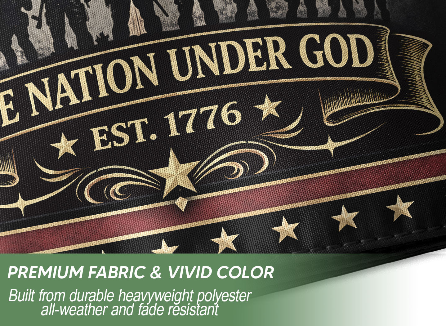 250th Anniversary USA Flag Garden Decor – One Nation Under God, We The People Cross Garden Flag, Faith and Freedom Patriotic Flag