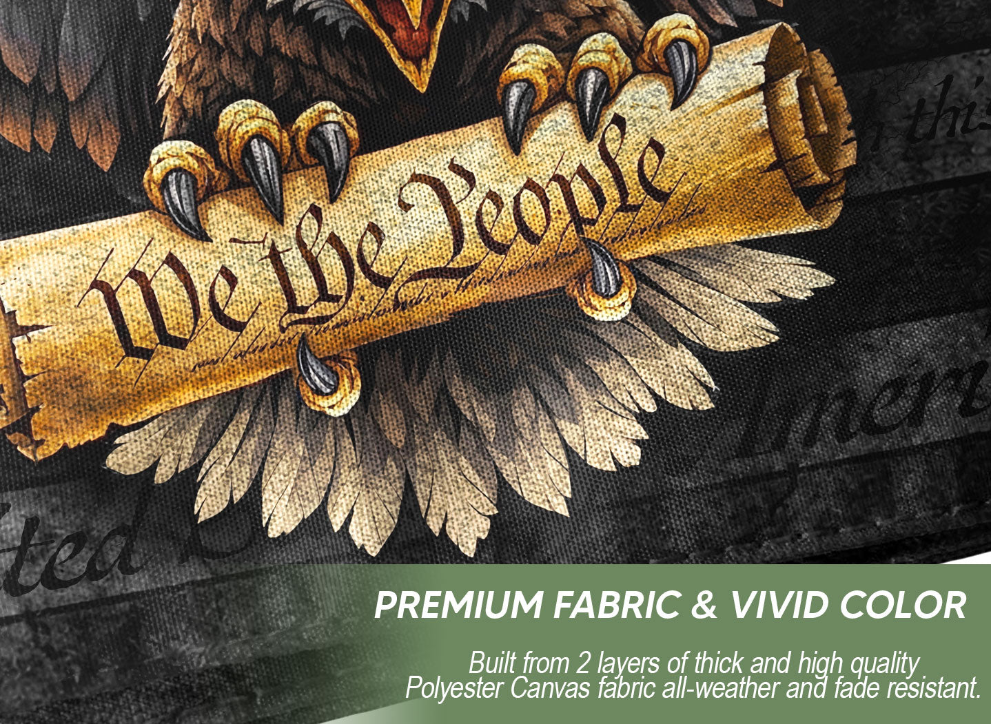 USA 250th Anniversary 1776–2026 House Flag – Vintage Bootleg Eagle We The People Double Sided Patriotic Flag