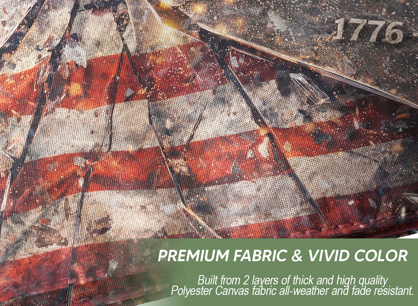 250 Years Flag 1776–2026 – Shattered Glass Eagle Christian Freedom House Flag