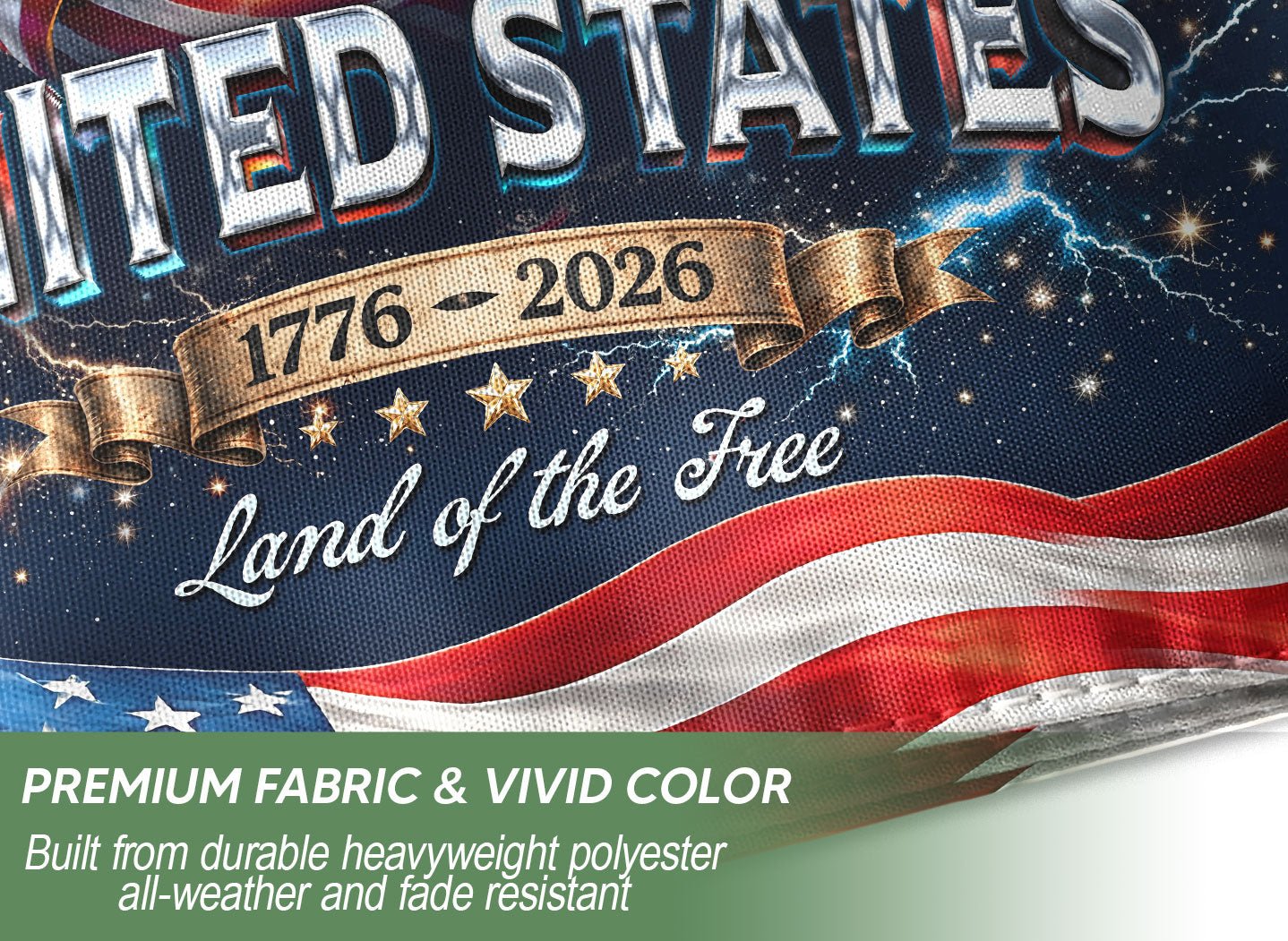 USA 1776-2026 250 Years Garden Flag Patriotic Eagle Yard Decor 12x18inch - Rust Field Wear
