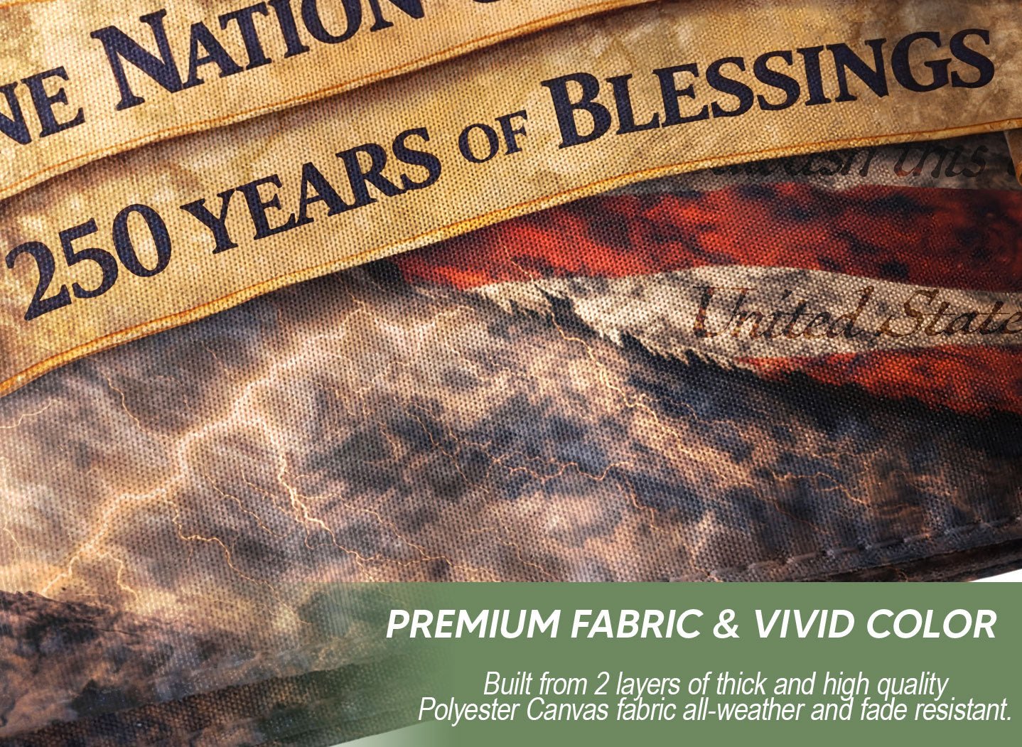 We The People One Nation Under God 250th Anniversary House Flag Patriotic Eagle 250 Years Blessing USA Flag - Rust Field Wear