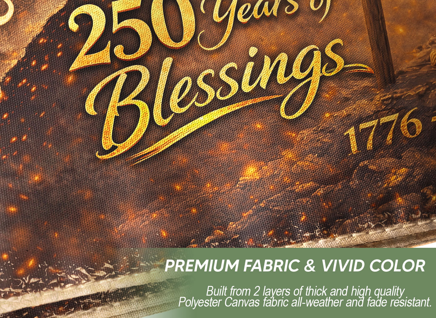 250 Years of Blessings Flag 1776-2026 Jesus We The People Christian United States Banner 3x5ft