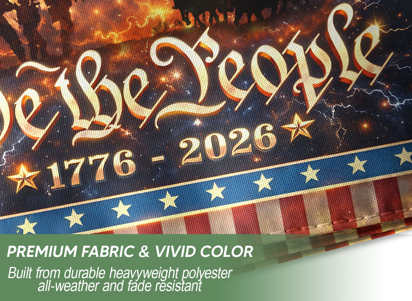 250 Years of Freedom Garden Flag We The People Patriotic 1776 2026 Outdoor Banner