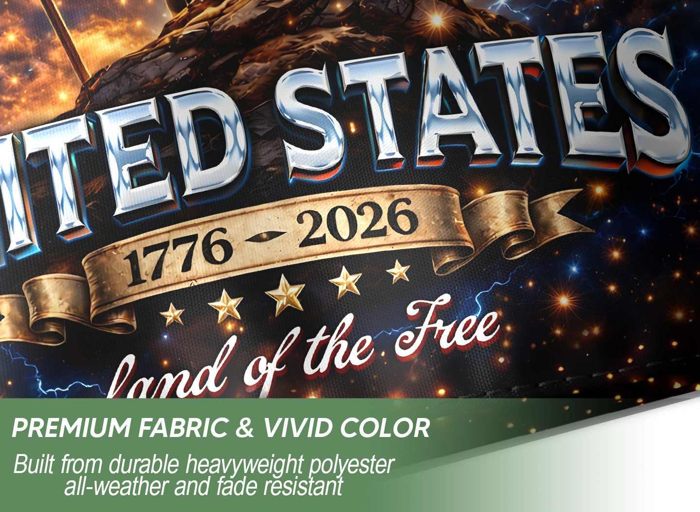 250 Years United States Garden Flag Patriotic Soldier 1776 2026 Land of the Free