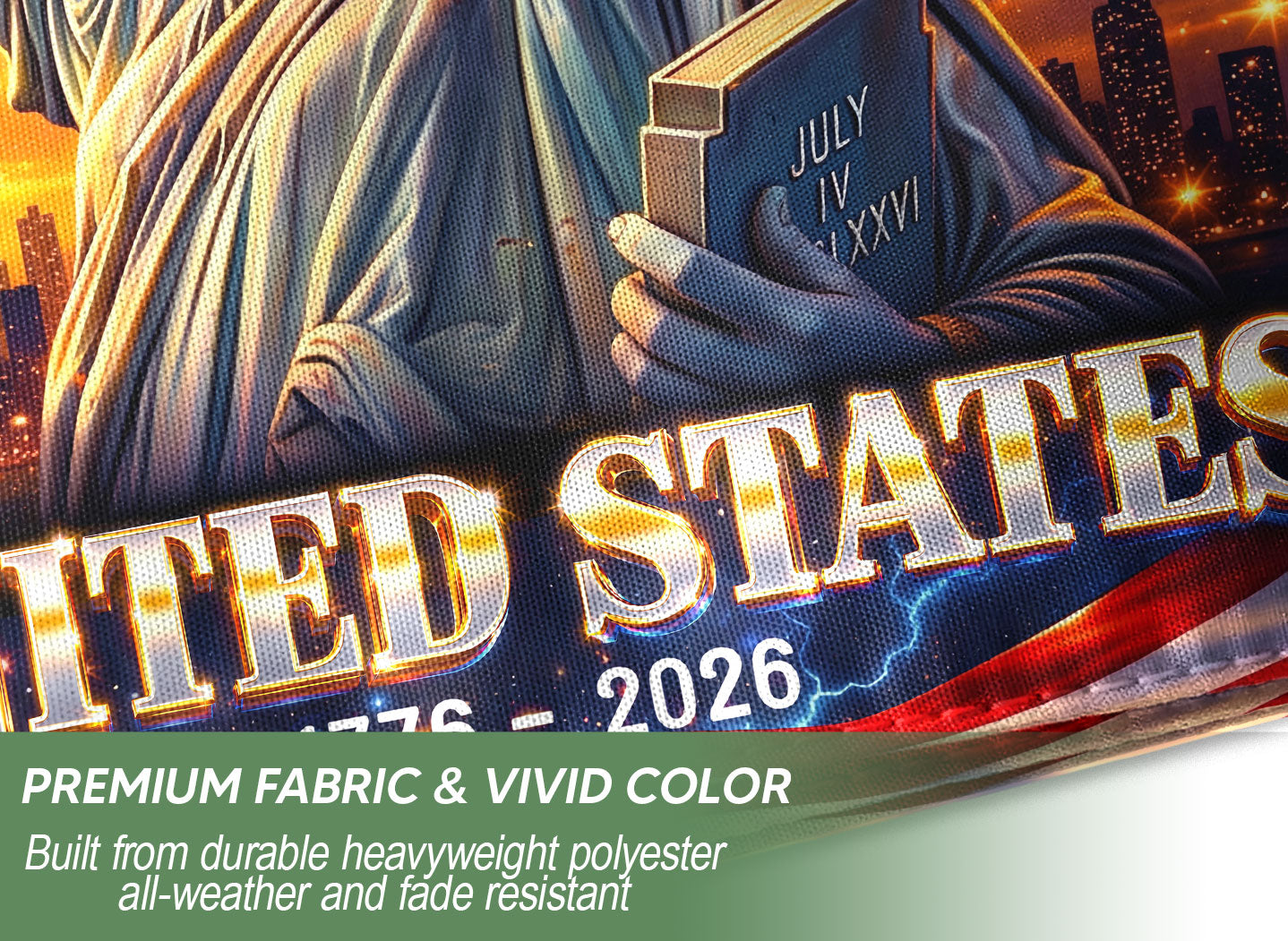 250 Years United States Garden Flag Statue of Liberty Patriotic 1776 2026 Yard Banner