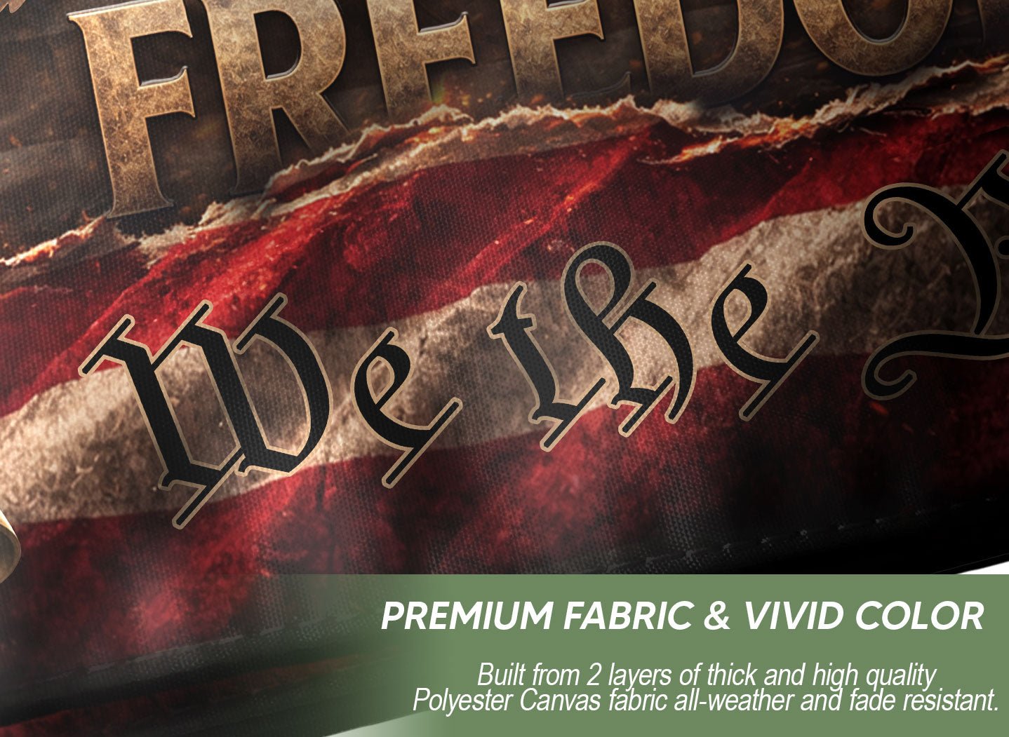 US 250 Years of Freedom Flag 3x5 ft Statue of Liberty Eagle Patriotic American Banner - Rust Field Wear