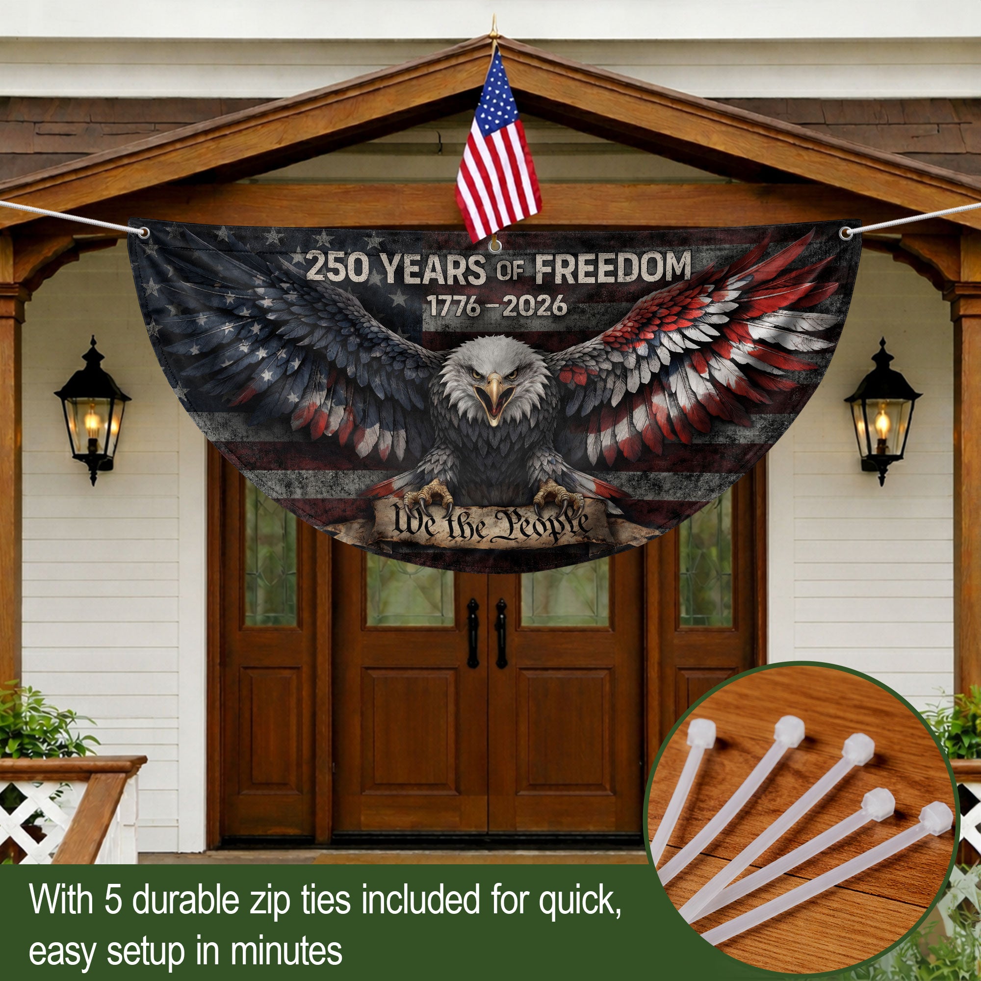 TEST BUNDLE - Fence Flag USA 250th Anniversary 1776–2026, American Eagle Patriotic Outdoor Banner, 250 Years of Freedom Flag (Copy)