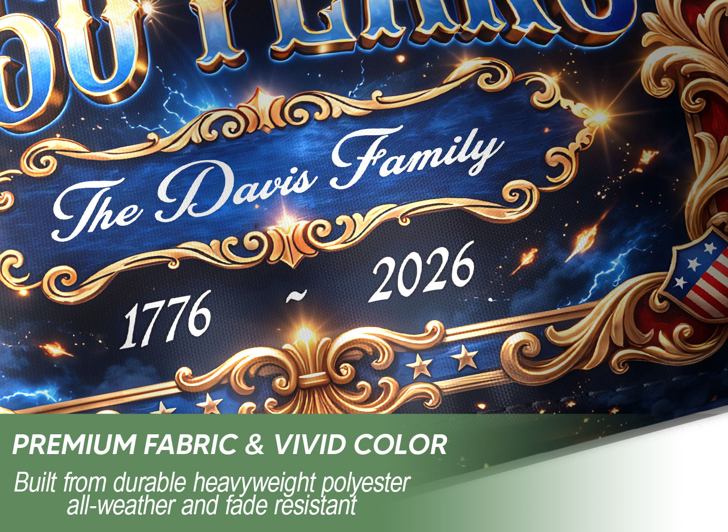 Custom Family Name Garden Flag 250 Years 1776–2026 Patriotic Eagle USA Flag Decor