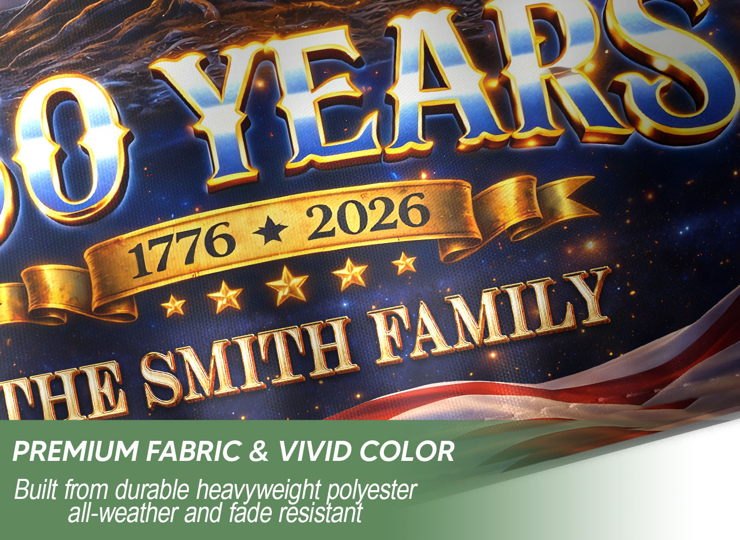 Custom Family Name Garden Flag Liberty Tree 250 Years of Freedom 1776-2026 Yard Decor