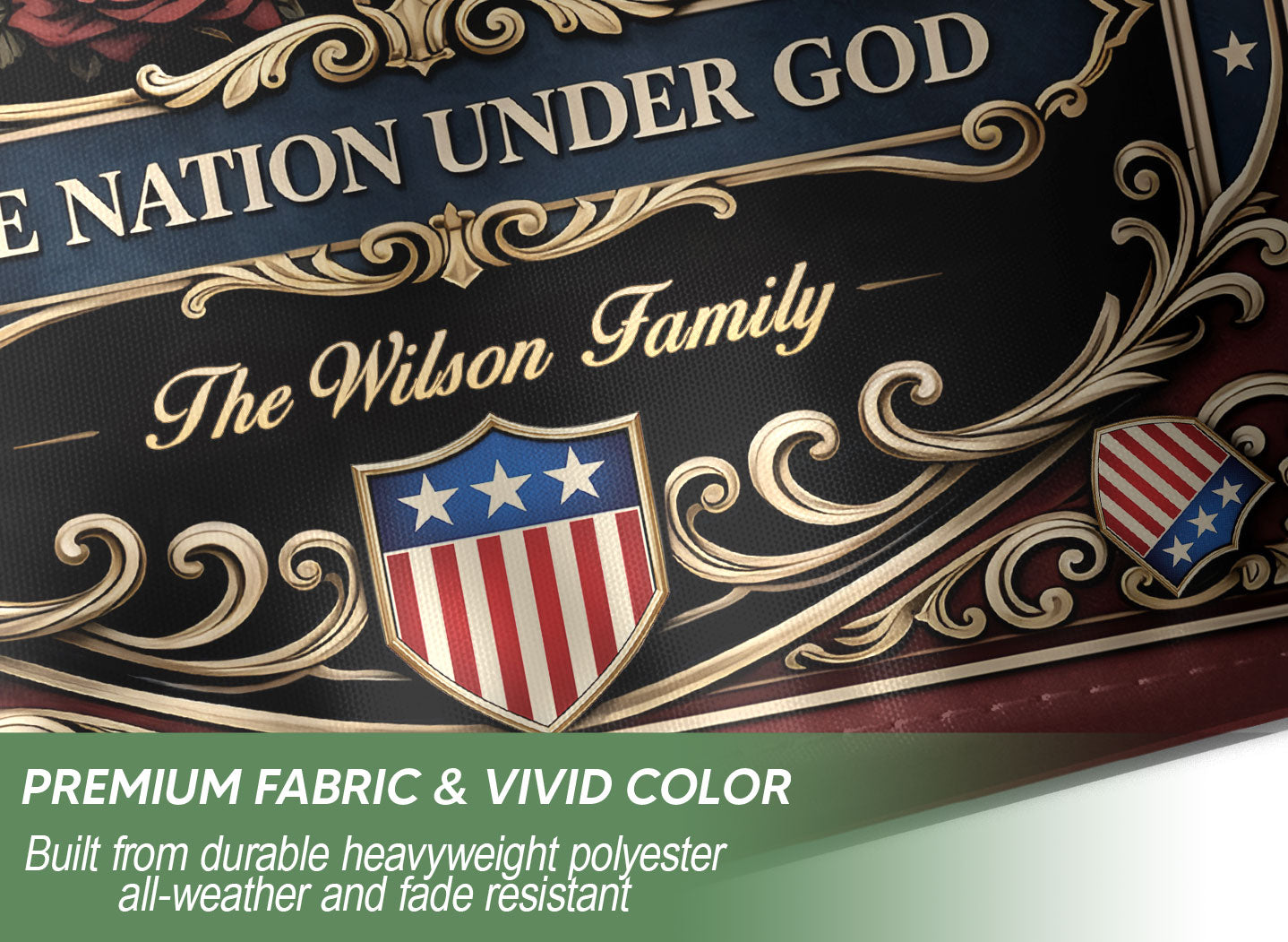 Custom Family Name Garden Flag 250 Years Patriotic Eagle Cross 1776–2026 Freedom Banner