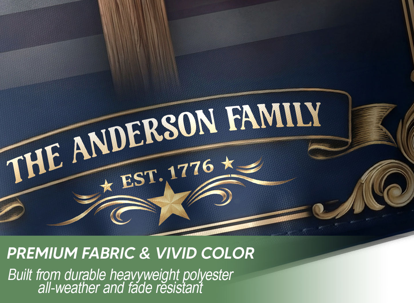 Custom Family Name Garden Flag One Nation Under God 250 Years Patriotic Cross Decor