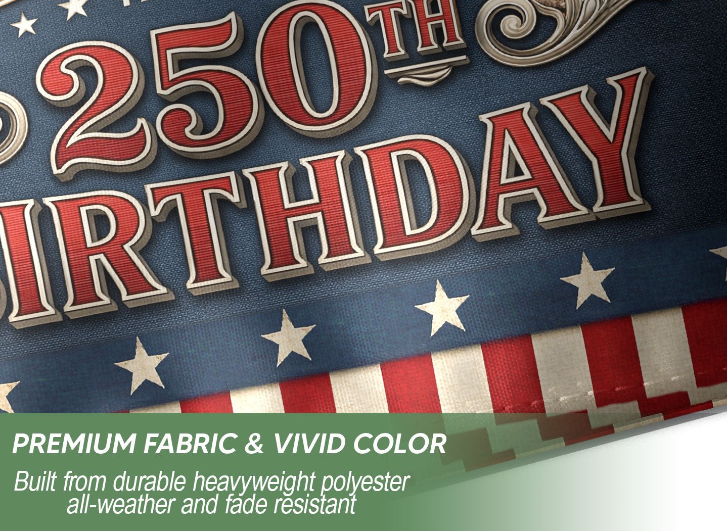 250th Birthday United States House Flag - Fierce Eagle Patriotic Banner Home Decor - Rust Field Wear