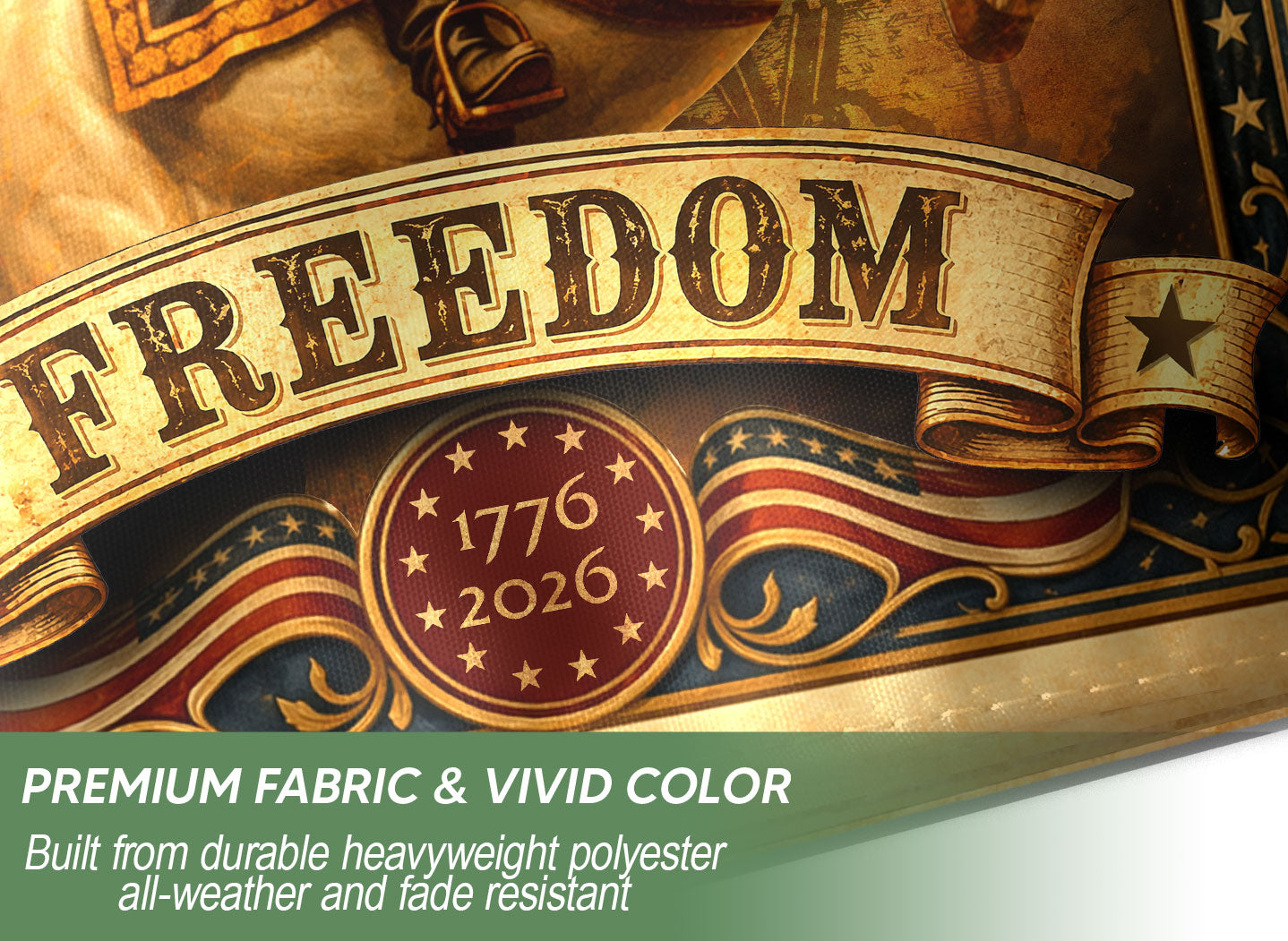 1776-2026 Anniversary Garden Flag 250 Years of Freedom George Washington Outdoor Decor